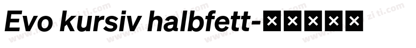 Evo kursiv halbfett字体转换